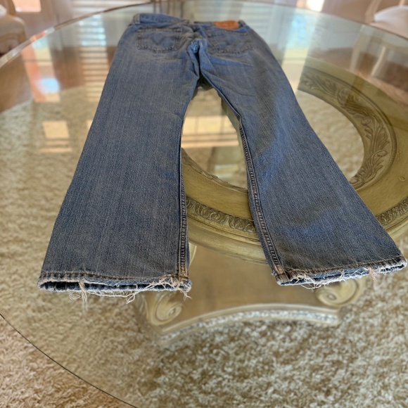 Levis 527 Jeans Mens 30x32 Blue Denim Low Boot Cut Western Rancher Cowboy Grunge - Picture 4 of 14